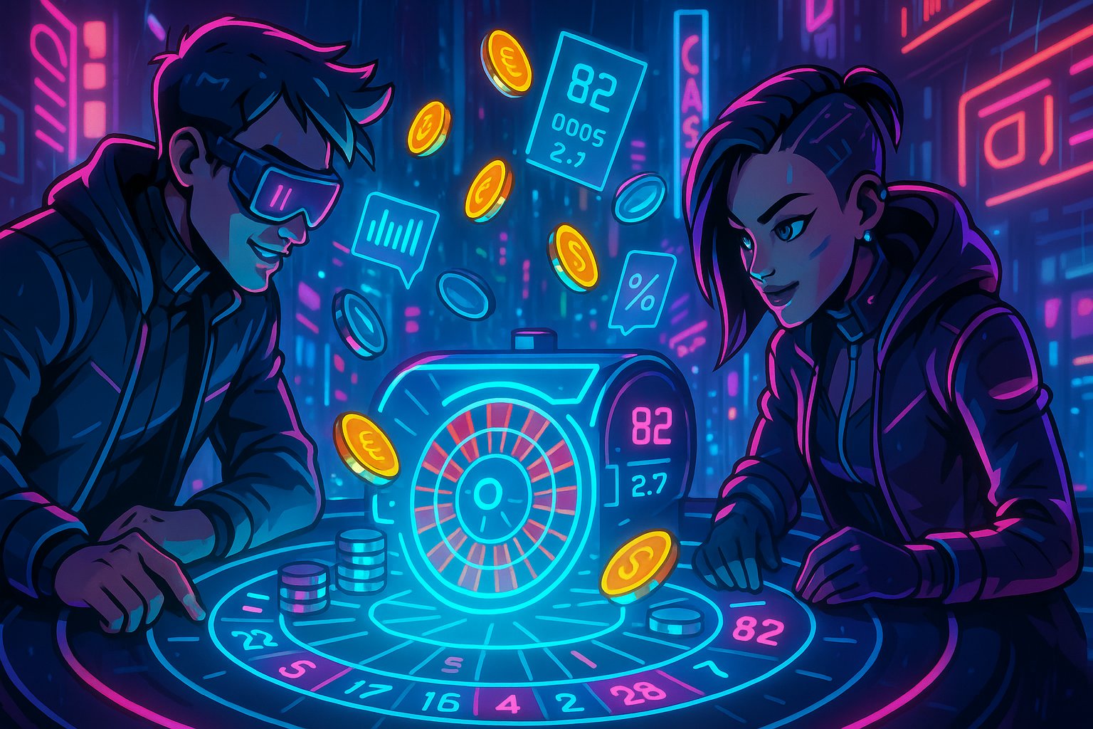 Reactoonz slot game display on archon with alien characters and cascade wins